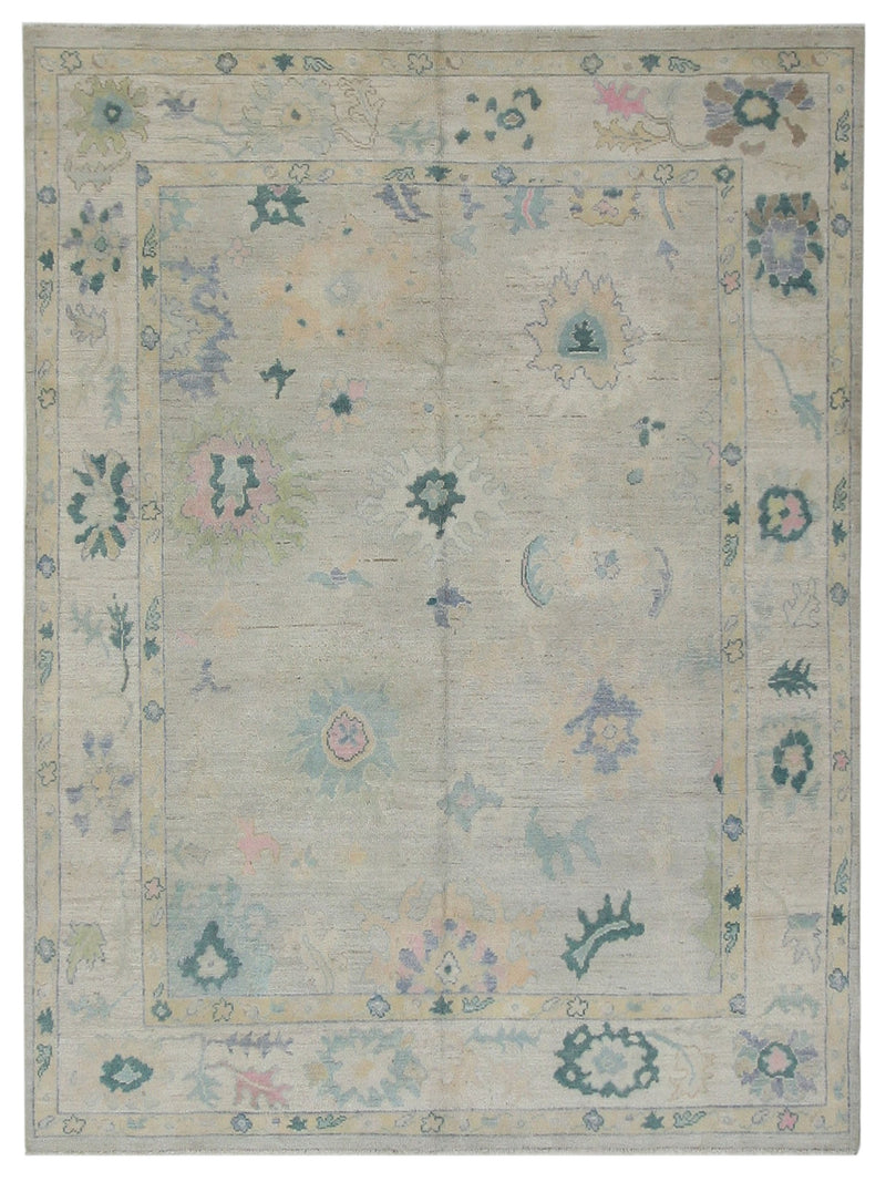 Pacific Ushak Wool Weft Lime Multi Transitional