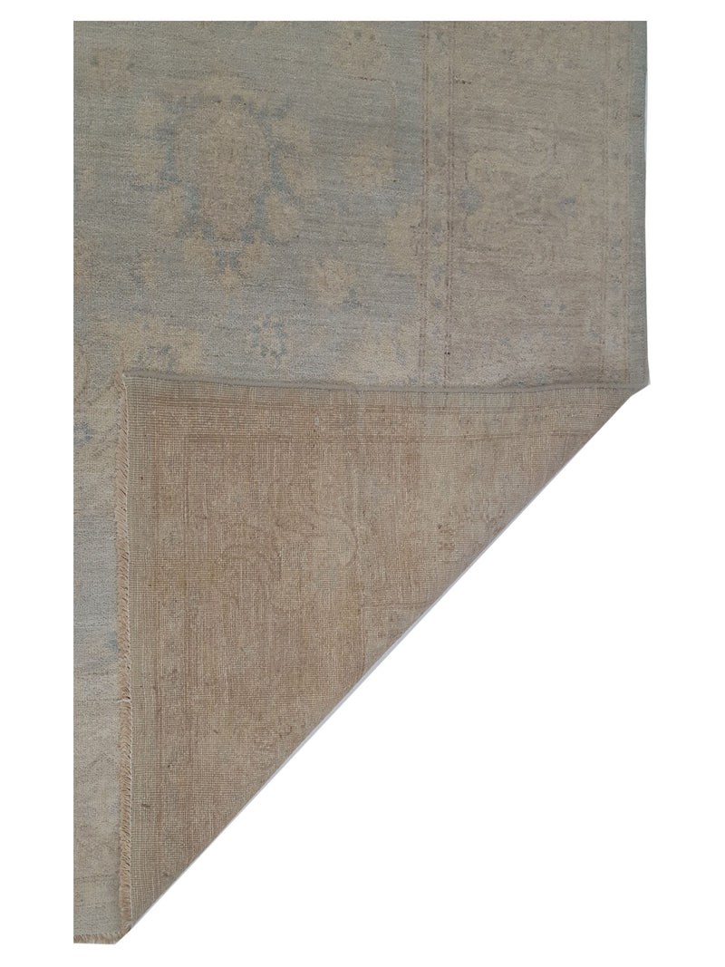 Pacific Ushak Wool Weft 42347 Lt.Grey Beige Transitional Hand Knotted Rug