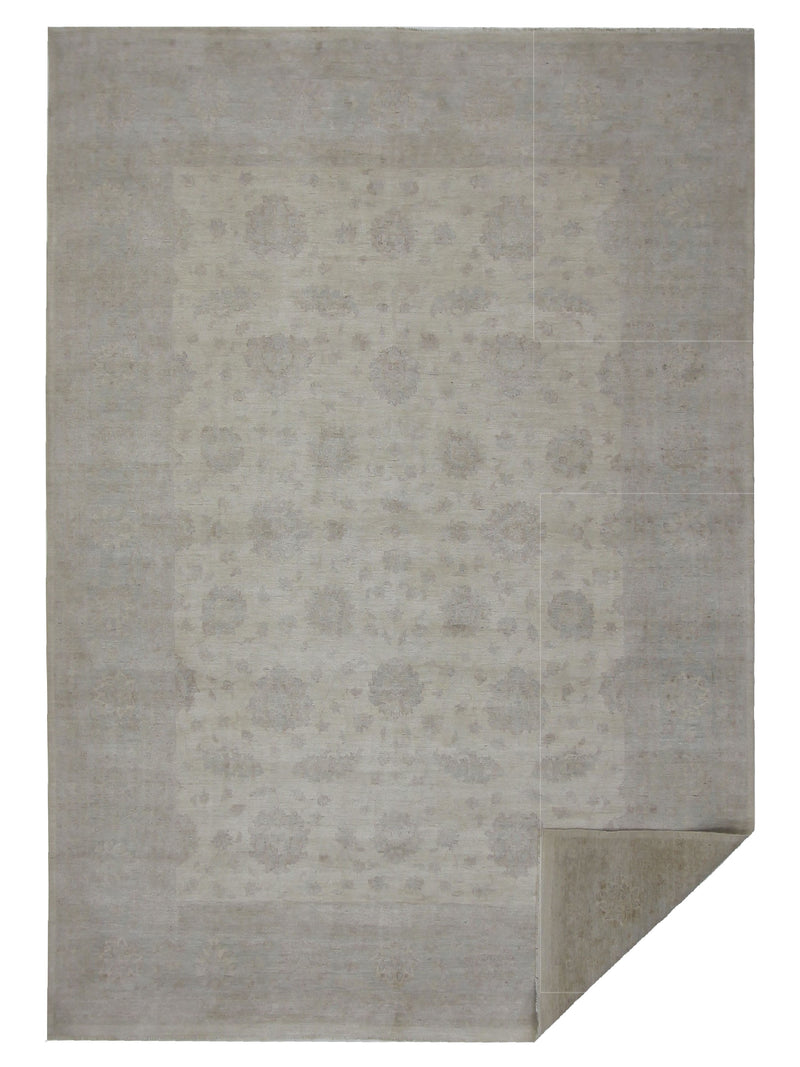 Pacific Ziegler 42362 Beige Lt.Grey Transitional Hand Knotted Rug