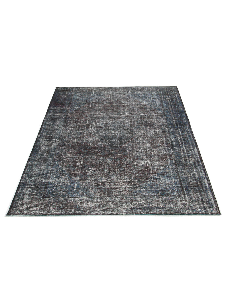 Pacific Overdyed 42372 Teal Blue Transitional Hand Knotted Rug