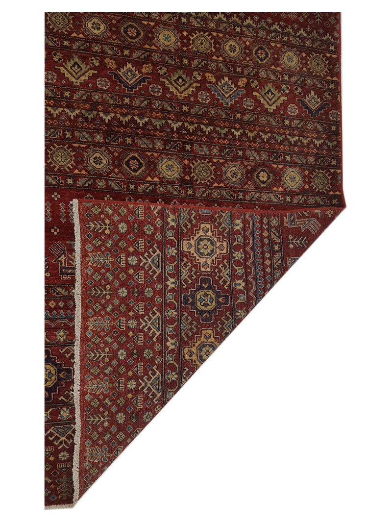 Pacific Khorgeen 42378 Red Red Transitional Hand Knotted Rug