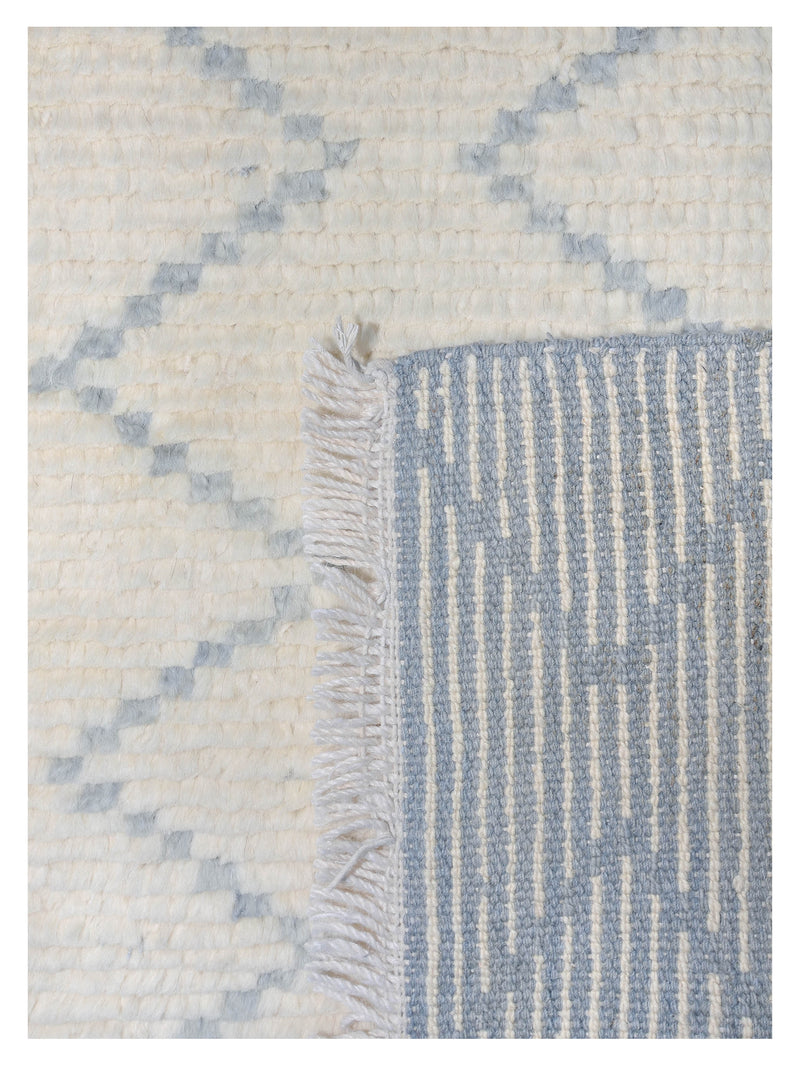 Pacific Moroccan 42423 Ivory Ivory Transitional Hand Knotted Rug