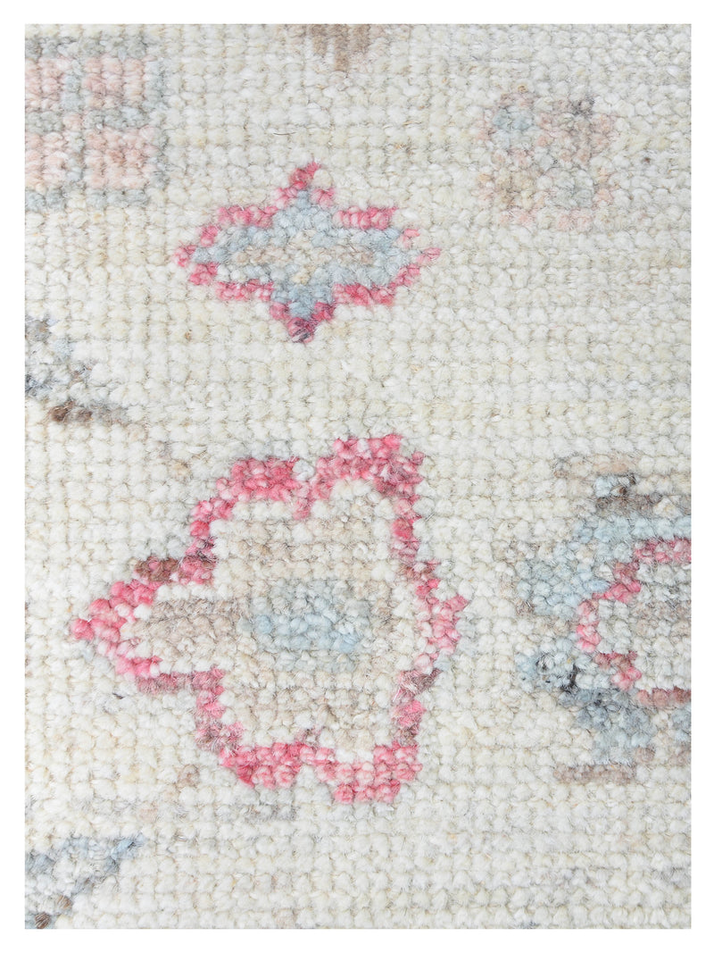Pacific Ushak Wool Weft 42431 Ivory Grey Transitional Hand Knotted Rug
