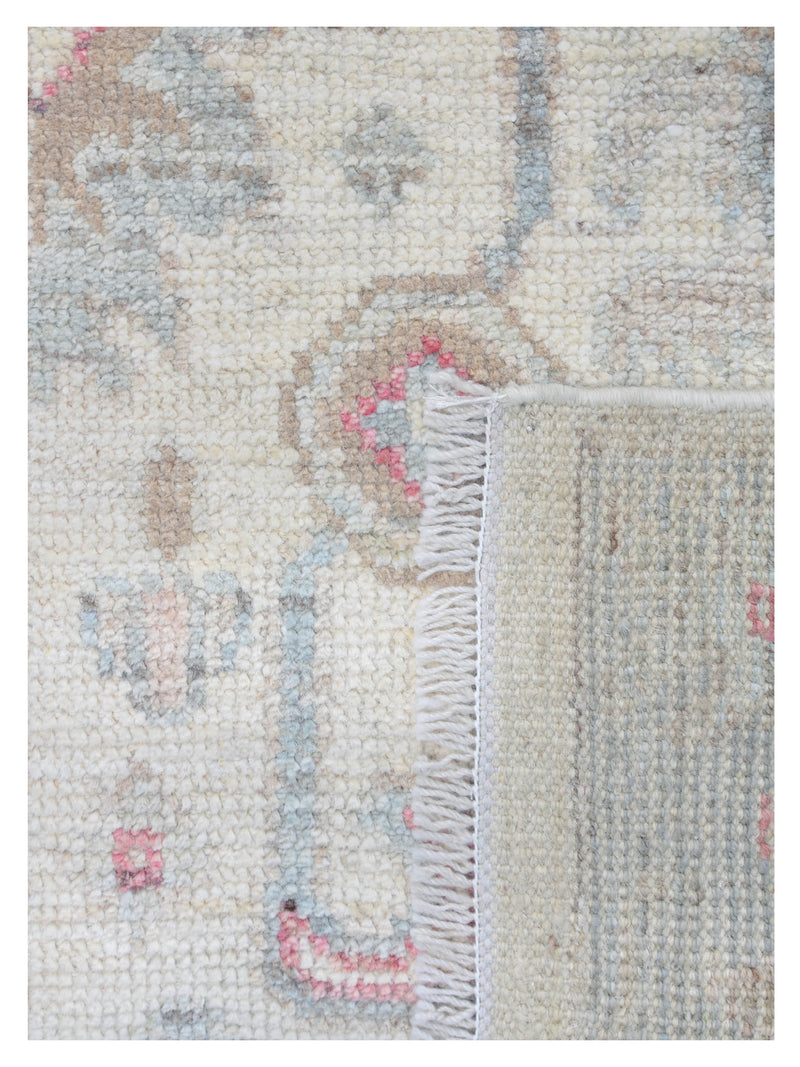Pacific Ushak Wool Weft 42431 Ivory Grey Transitional Hand Knotted Rug