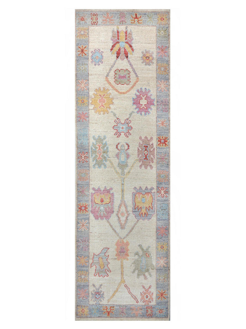 Pacific Ushak Wool Weft Ivory Grey Transitional