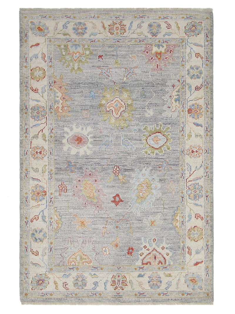 Pacific Ushak Wool Weft Lavender Ivory Transitional
