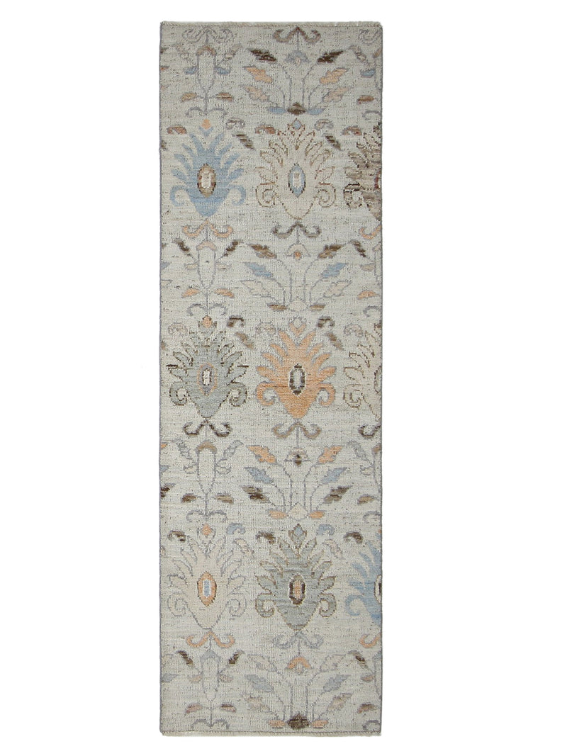 Pacific Ushak Wool Weft Grey Ivory Transitional