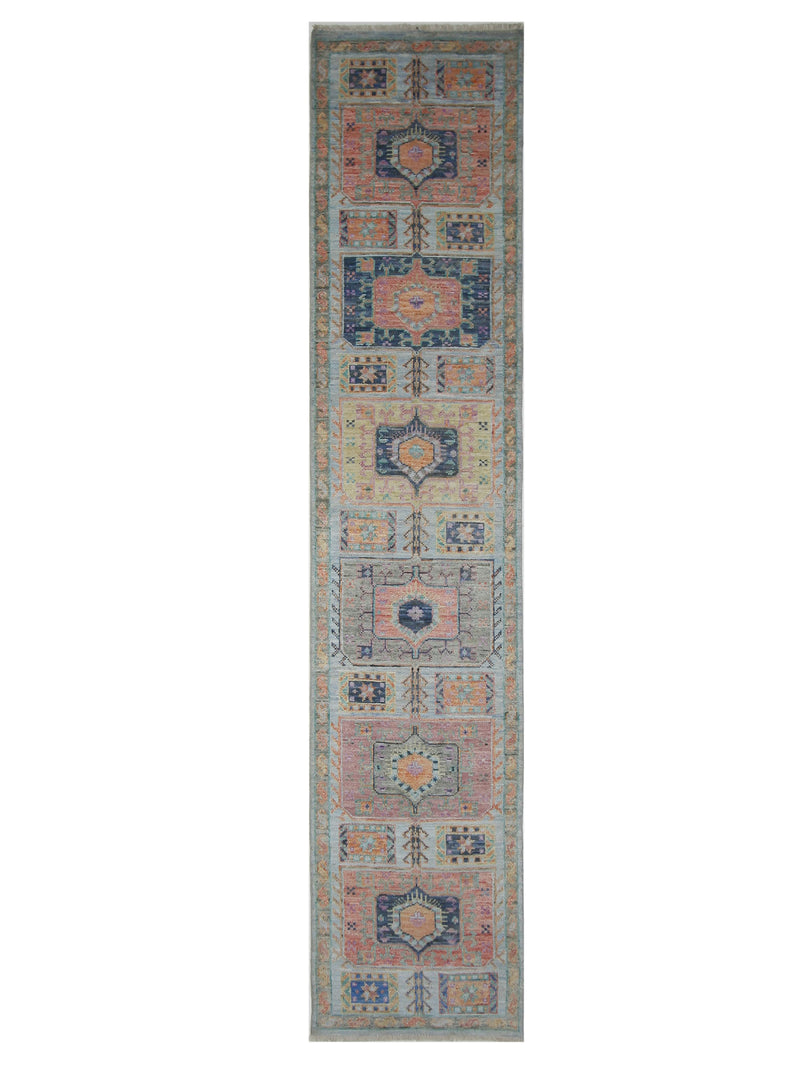 Pacific Ushak Wool Weft Lt.Blue Multi Transitional