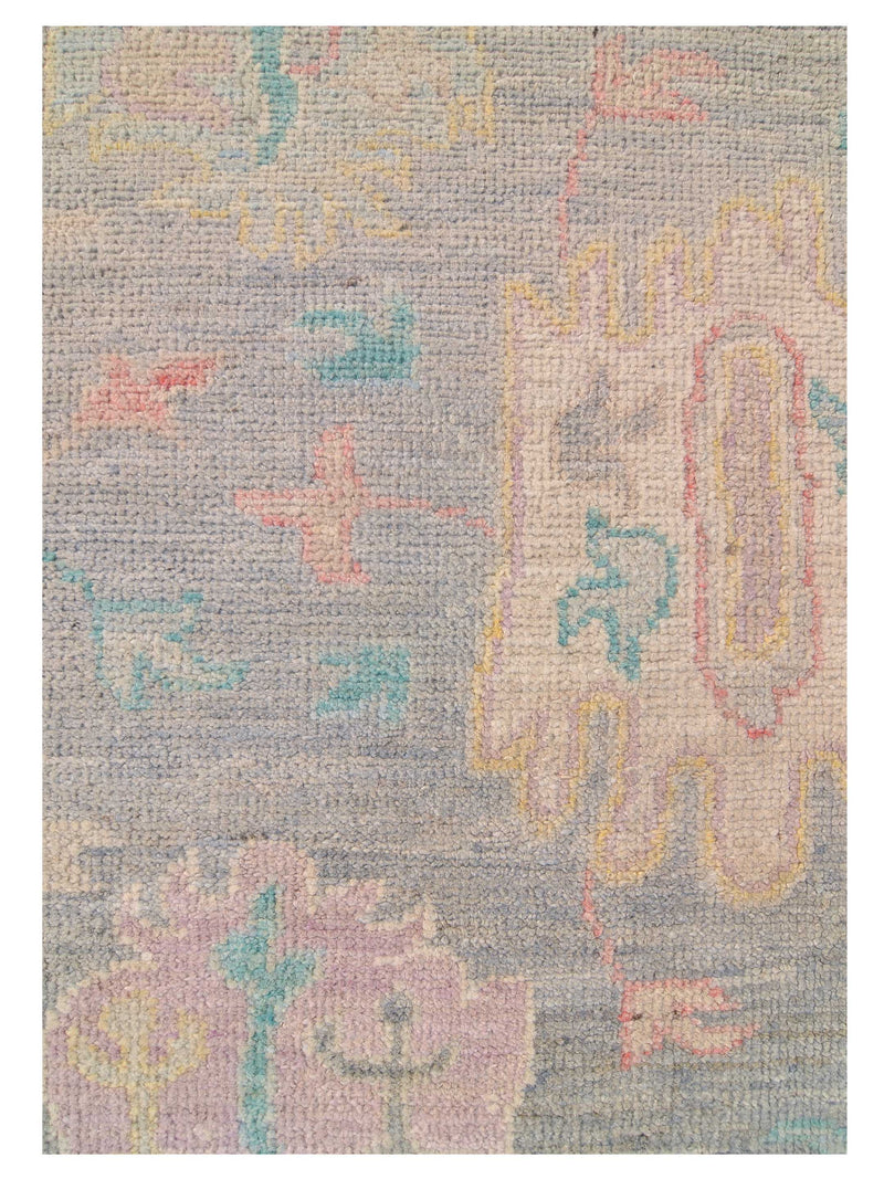 Pacific Ushak Wool Weft 42588 Grey Lt.Grey Transitional Hand Knotted Rug