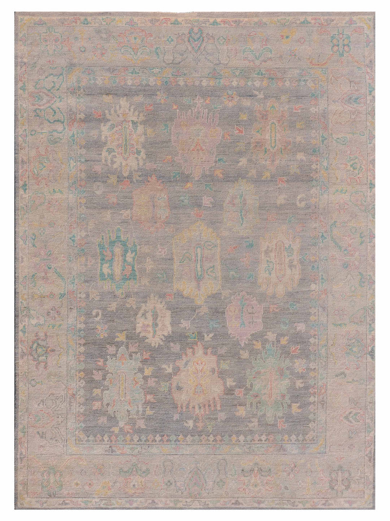 Pacific Ushak Wool Weft Grey Lt.Grey Transitional