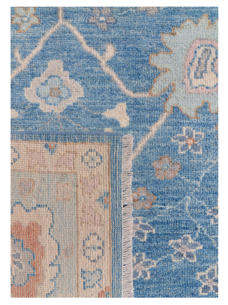 Pacific Ushak Wool Weft 42606 Ivory Lt.Grey Transitional Hand Knotted Rug