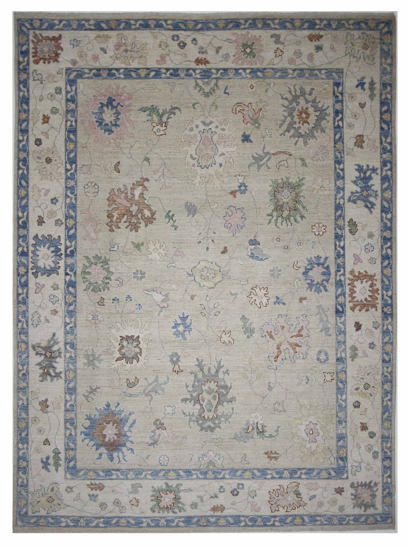 Pacific Ushak Wool Weft Beige Ivory Transitional