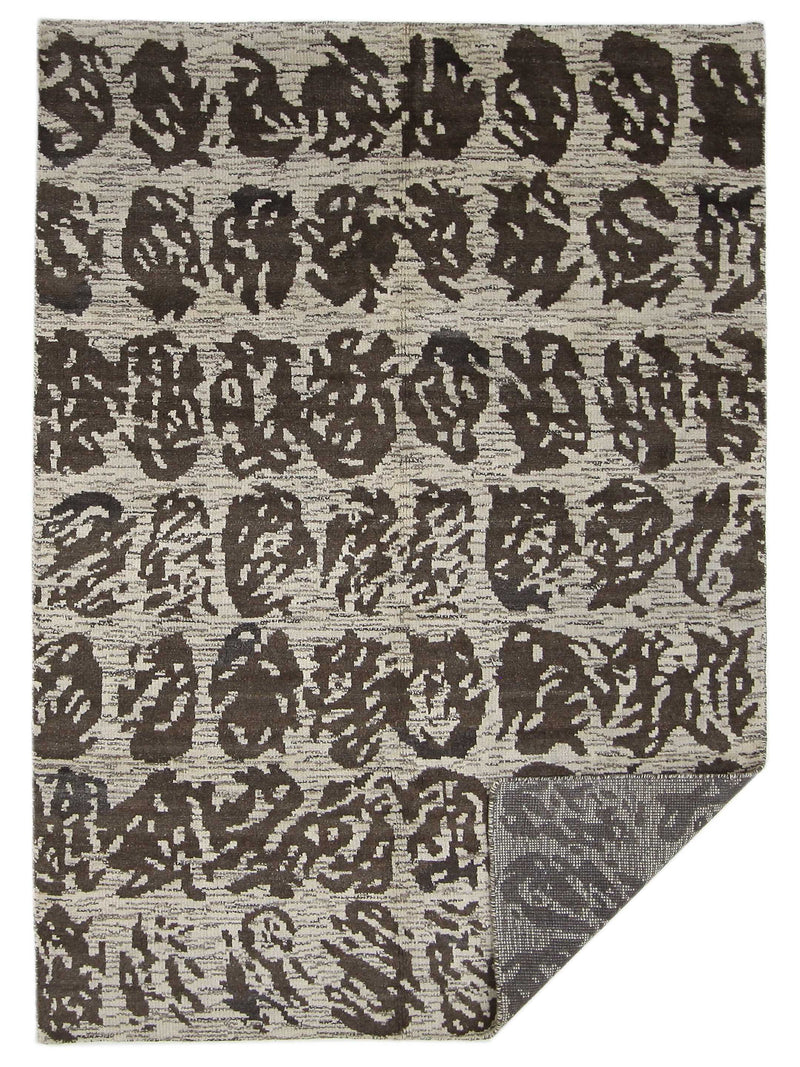 Pacific Moroccan I 42649 Beige Brown Modern Hand Knotted Rug