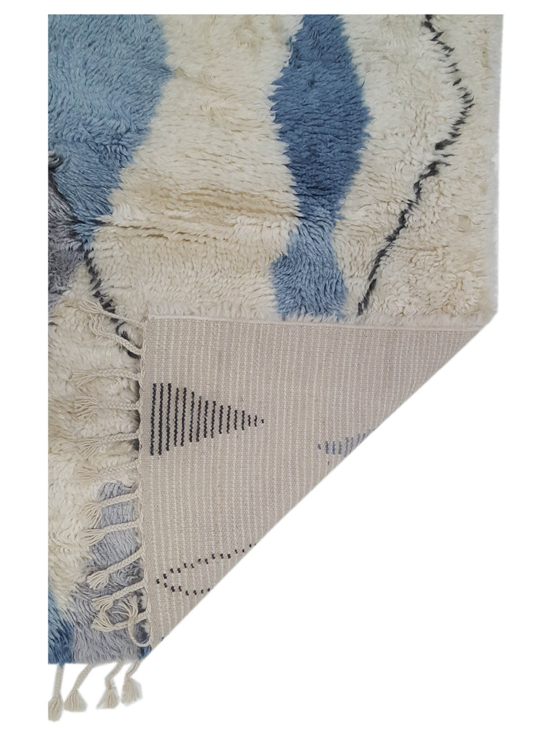Pacific Moroccan I 42652 Ivory Brown Modern Hand Knotted Rug