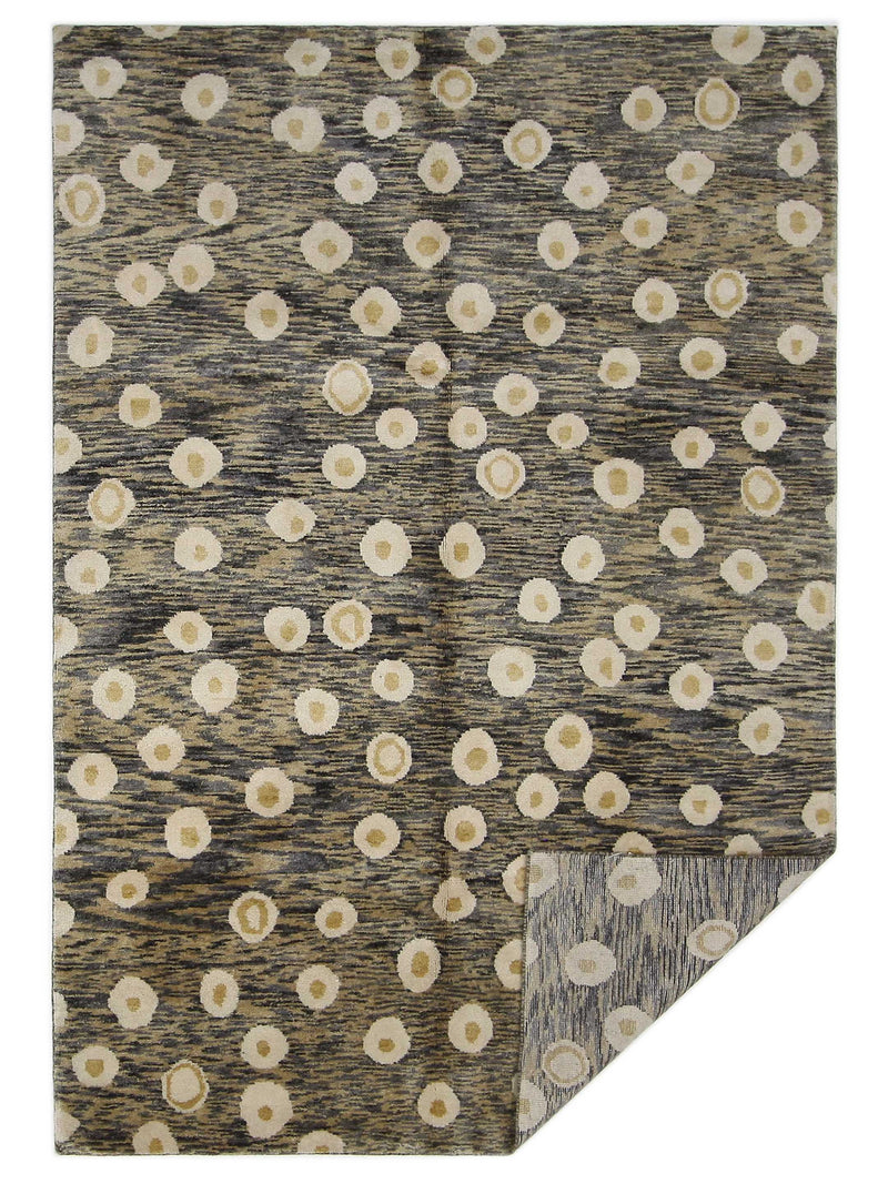 Pacific Moroccan I 42653 Gold Multi Modern Hand Knotted Rug