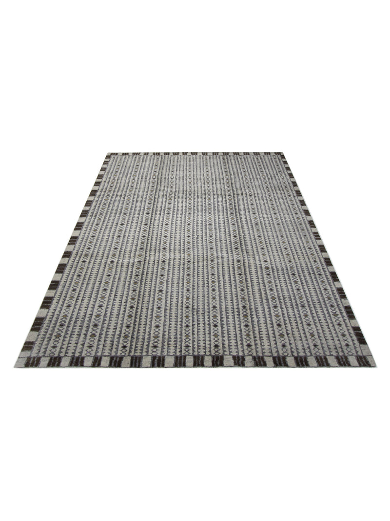 Pacific Moroccan I 42671 Beige Brown Modern Hand Knotted Rug