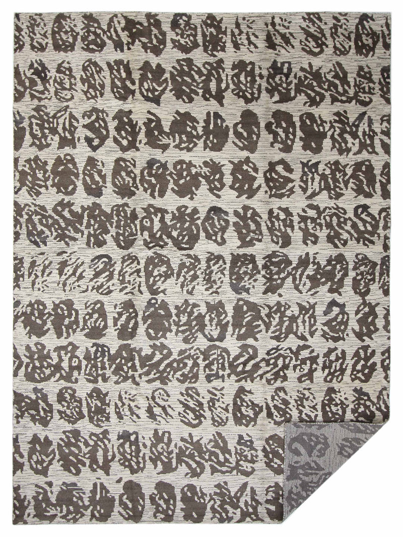 Pacific Moroccan I 42674 Beige Brown Modern Hand Knotted Rug