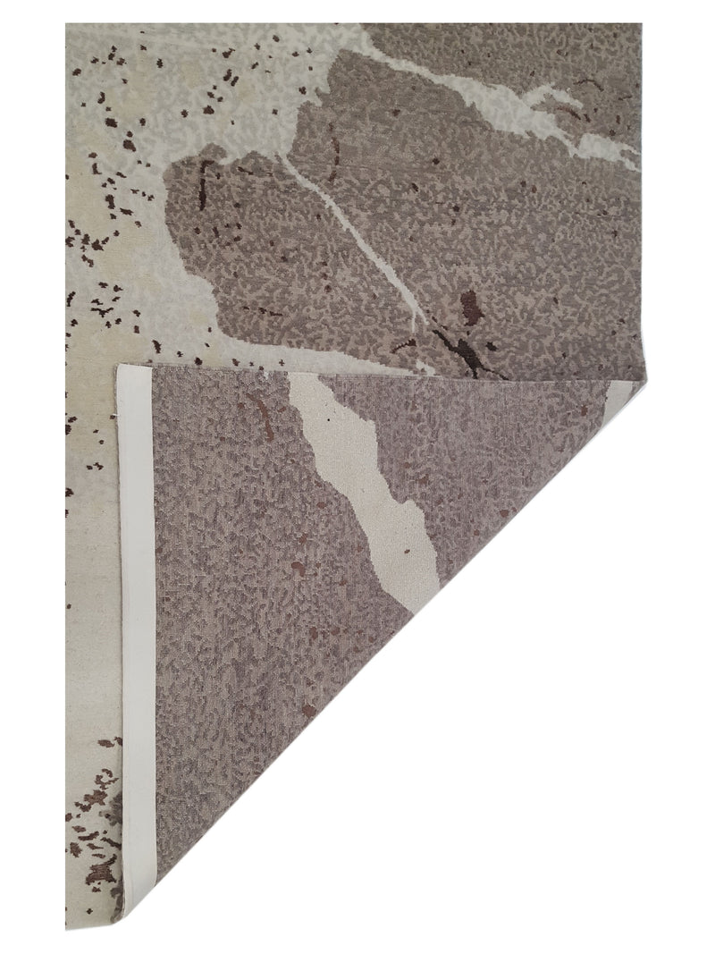 Pacific Nepoli 42723 Khaki Ivory Modern Hand Knotted Rug