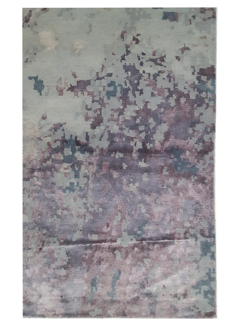 Pacific Nepoli RM-46 Purple Aqua Modern Hand Knotted Rug