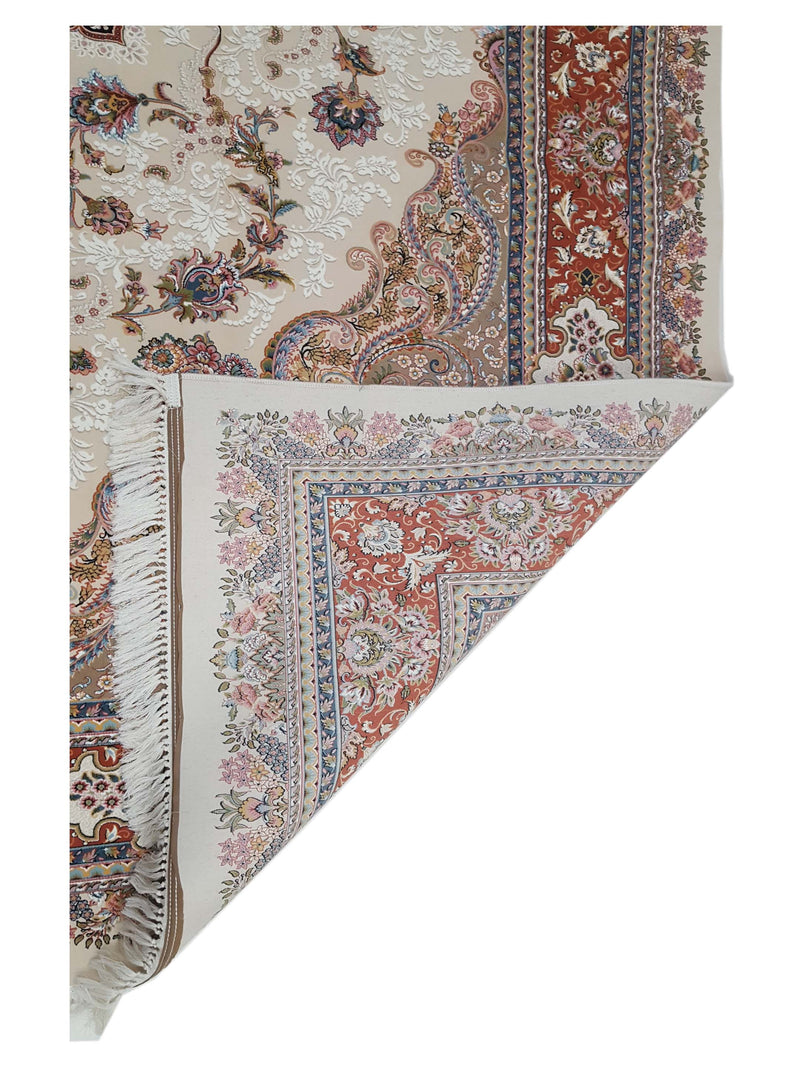 Aira Heirloom 42734 Black Orange Traditional Power Loom Rug