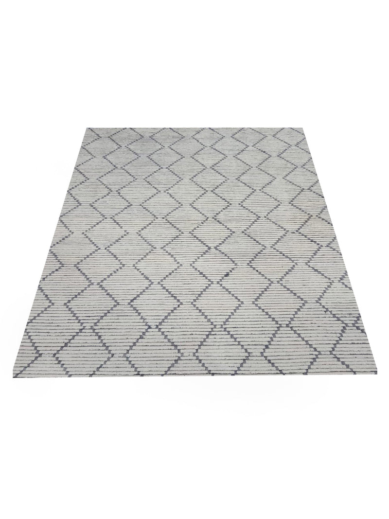 Pacific Moroccan 42761 Ivory Grey Transitional Hand Knotted Rug