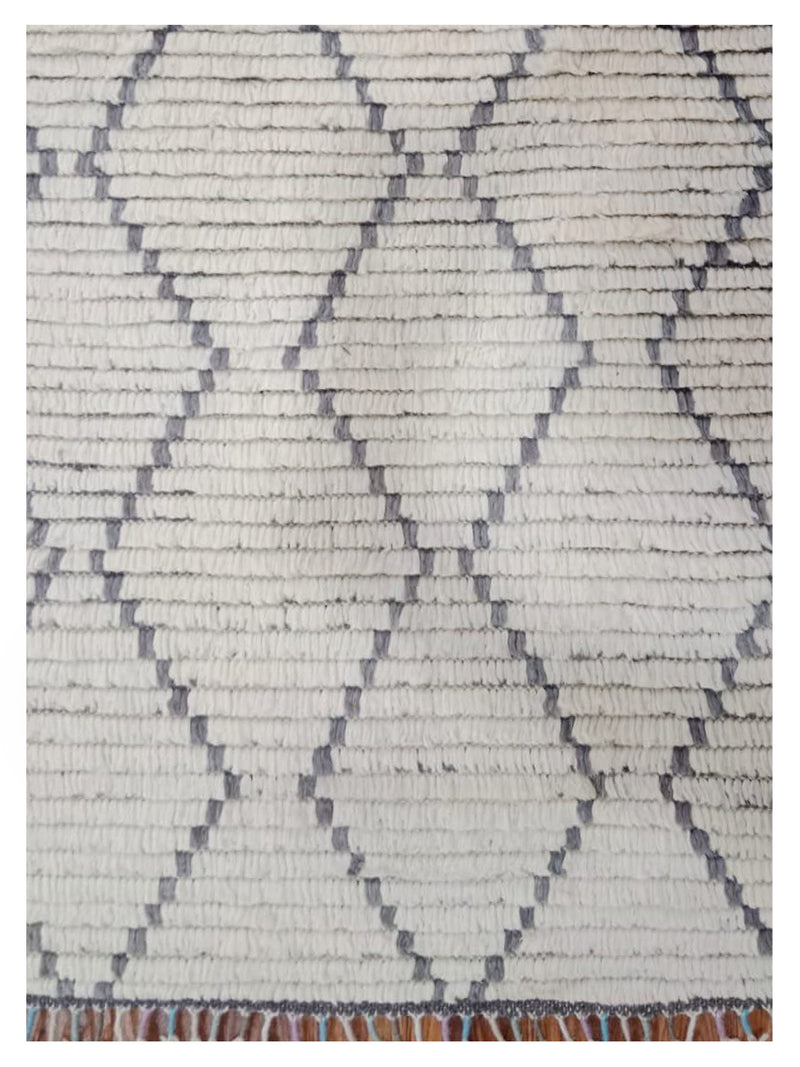 Pacific Moroccan 42761 Ivory Grey Transitional Hand Knotted Rug