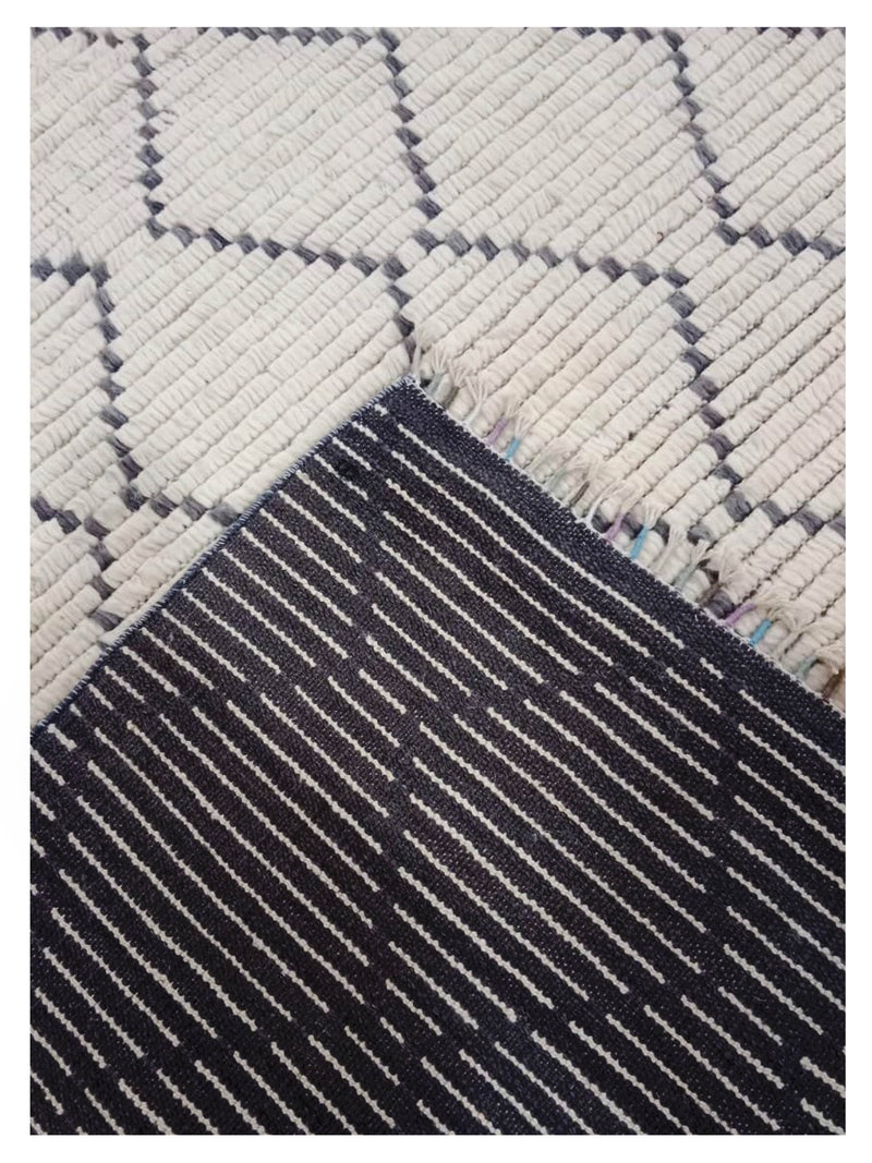 Pacific Moroccan 42761 Ivory Grey Transitional Hand Knotted Rug