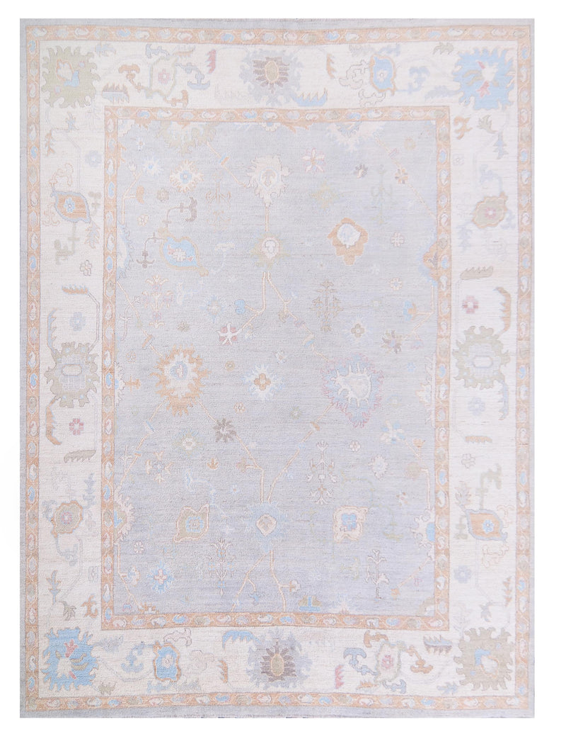 Pacific Ushak Wool Weft Grey Ivory Transitional