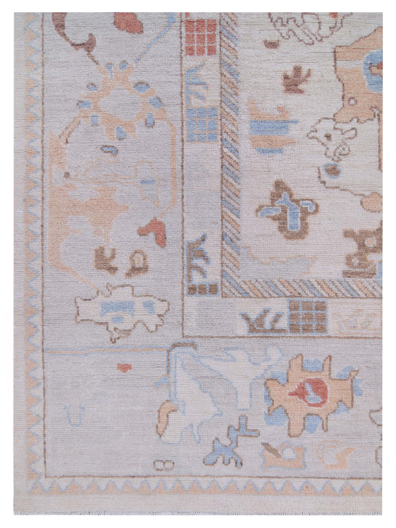 Pacific Ziegler 42778 Ivory Silver Transitional Hand Knotted Rug