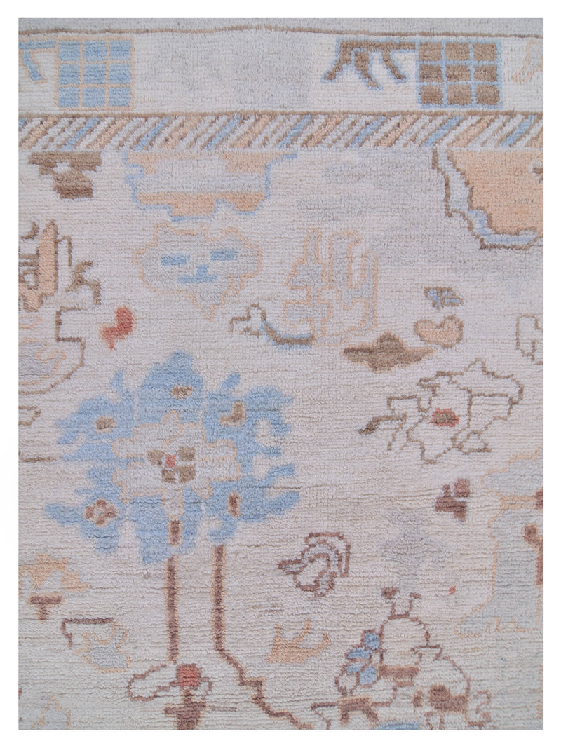 Pacific Ziegler 42778 Ivory Silver Transitional Hand Knotted Rug
