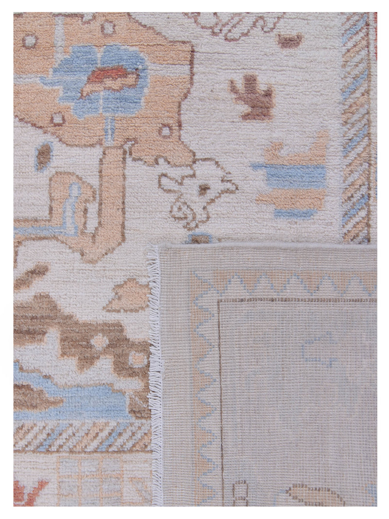Pacific Ziegler 42778 Ivory Silver Transitional Hand Knotted Rug
