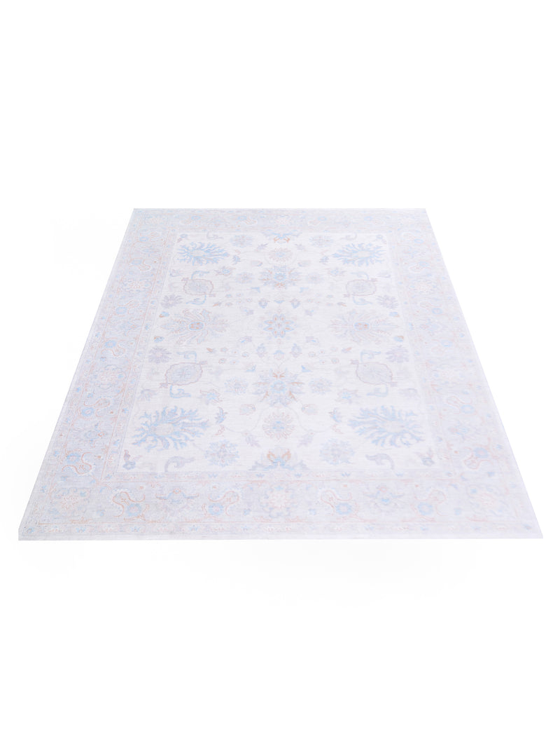 Pacific Ziegler 42779 Ivory Grey Transitional Hand Knotted Rug