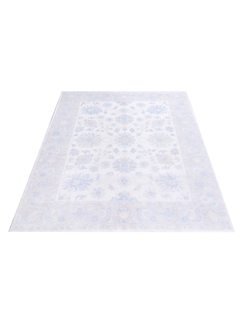 Pacific Ziegler 42780 Ivory Grey Transitional Hand Knotted Rug