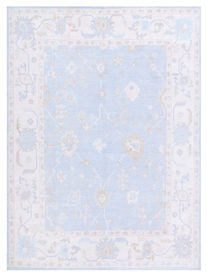 Pacific Ushak Wool Weft Grey Ivory Transitional