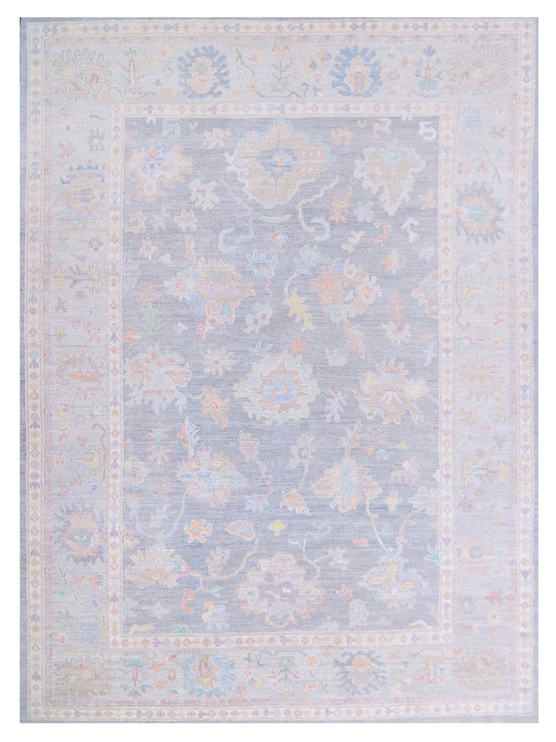 Pacific Ushak Wool Weft Grey Ivory Transitional