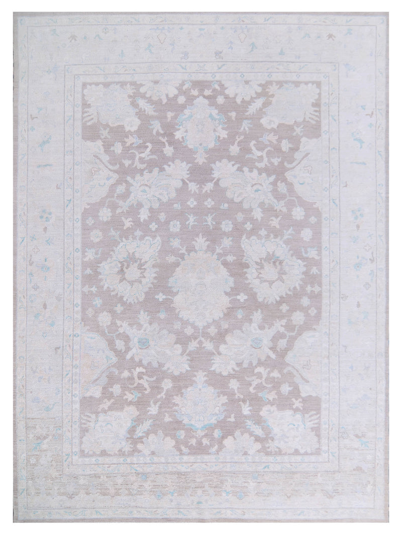 Pacific Ushak Wool Weft Brown Ivory Transitional