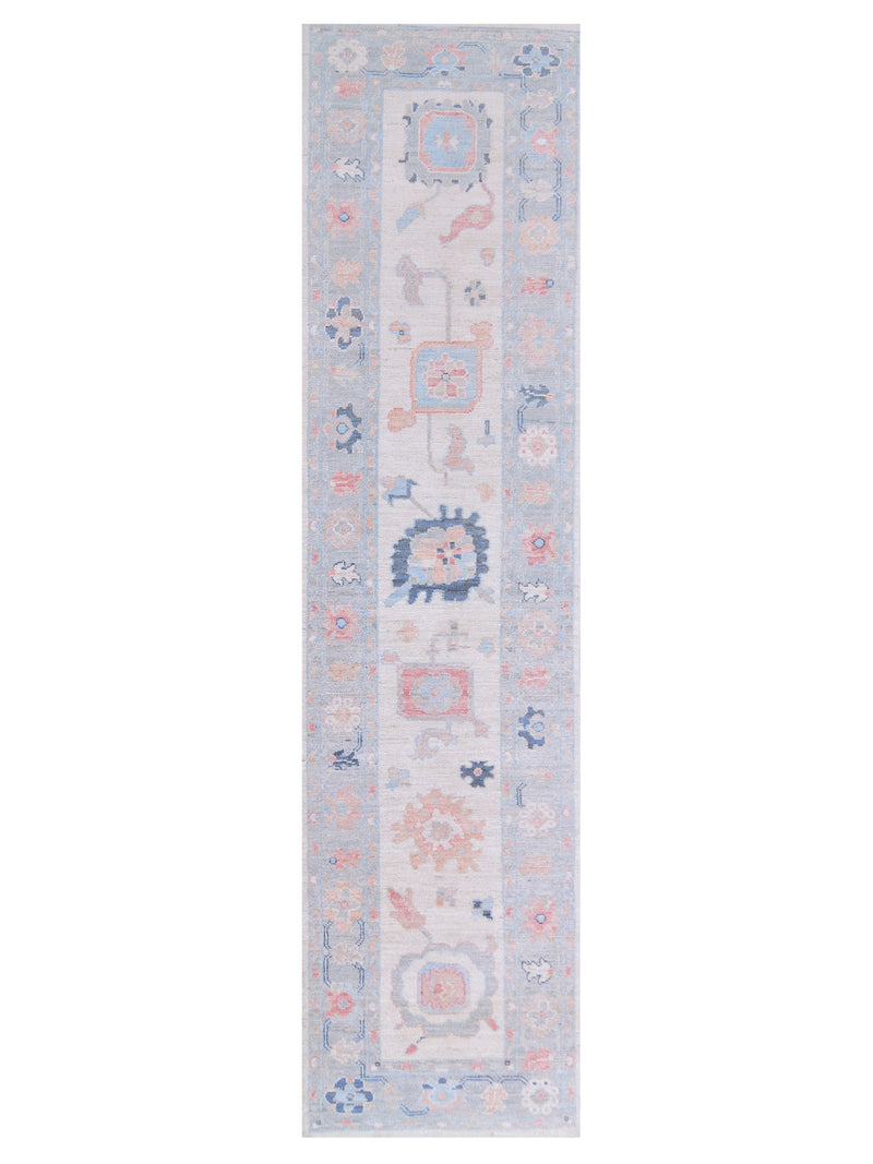 Pacific Ushak Wool Weft Ivory Grey Transitional
