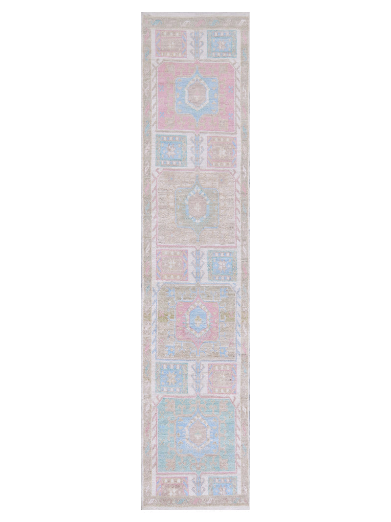 Pacific Ushak Wool Weft Ivory Lt.Green Transitional