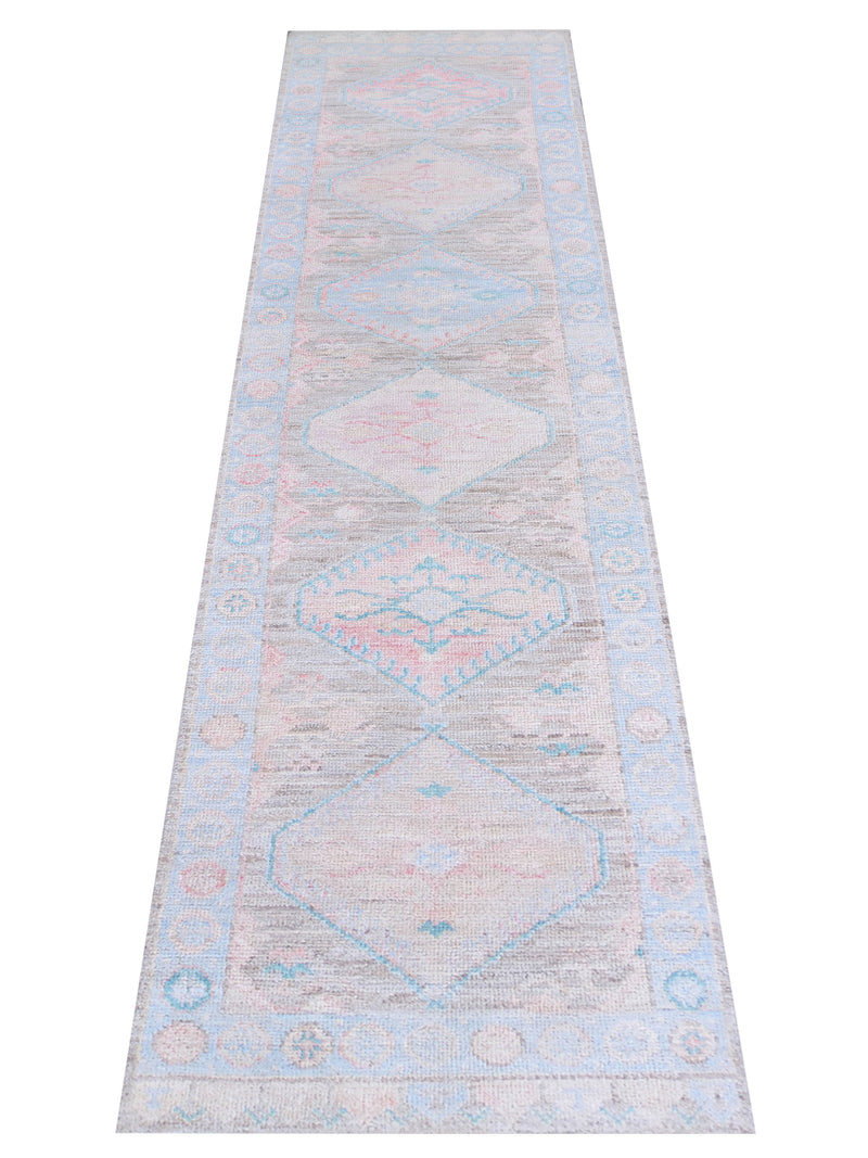 Pacific Ushak Wool Weft 42849 Natural Blue Transitional Hand Knotted Rug