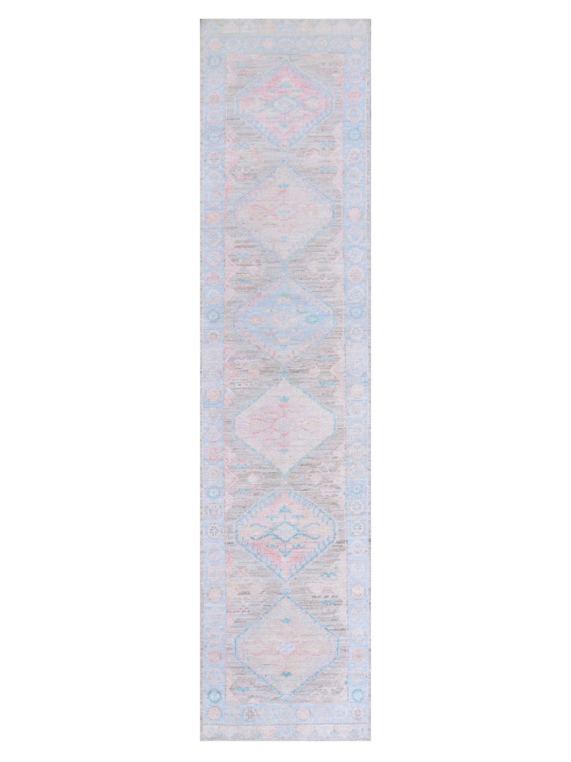 Pacific Ushak Wool Weft Natural Blue Transitional