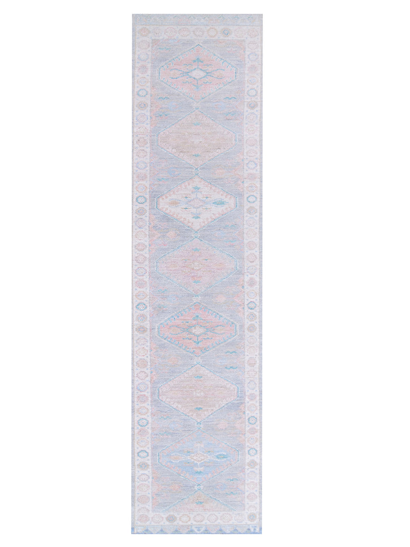 Pacific Ushak Wool Weft Grey Ivory Transitional