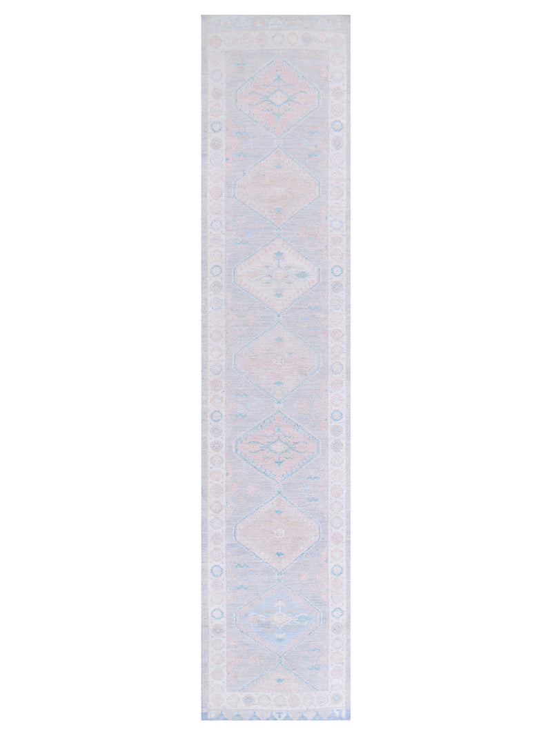 Pacific Ushak Wool Weft Grey Ivory Transitional