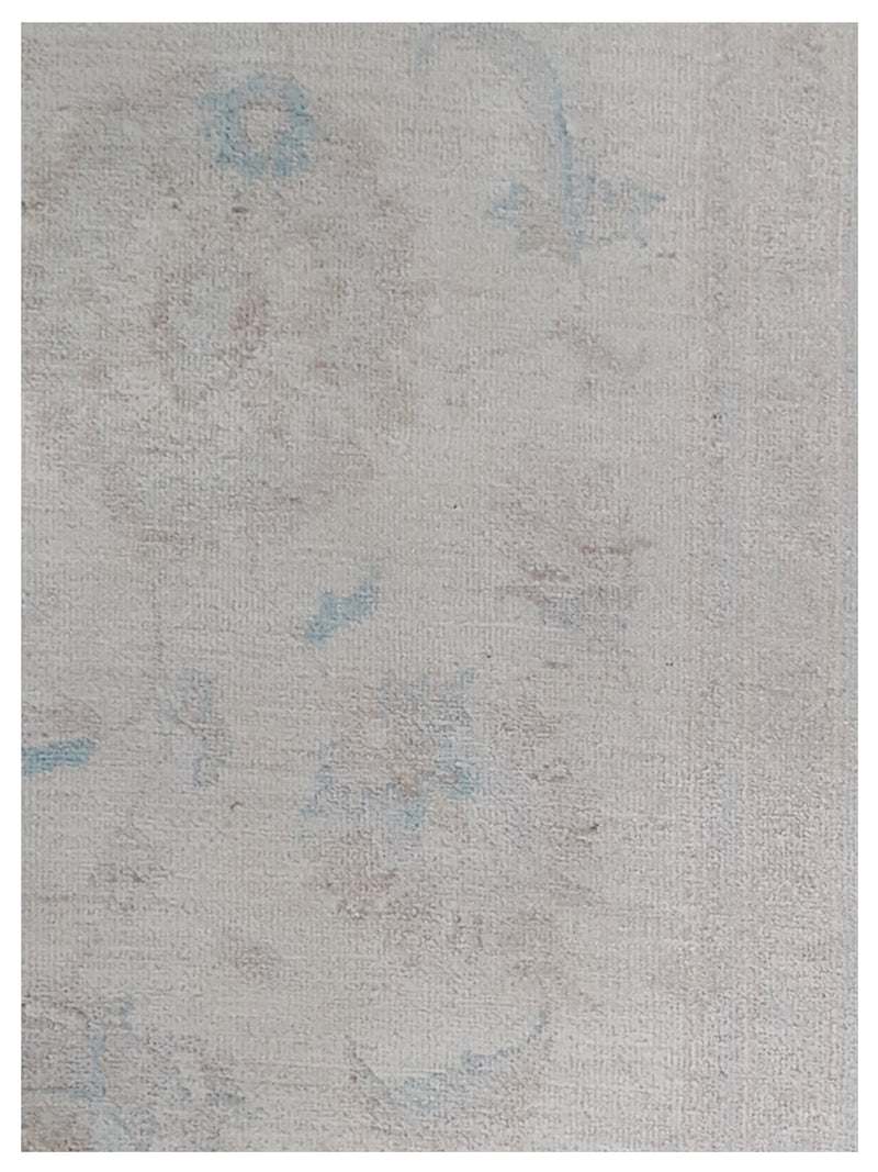 Pacific Ziegler 42860 Ivory Teal Transitional Hand Knotted Rug
