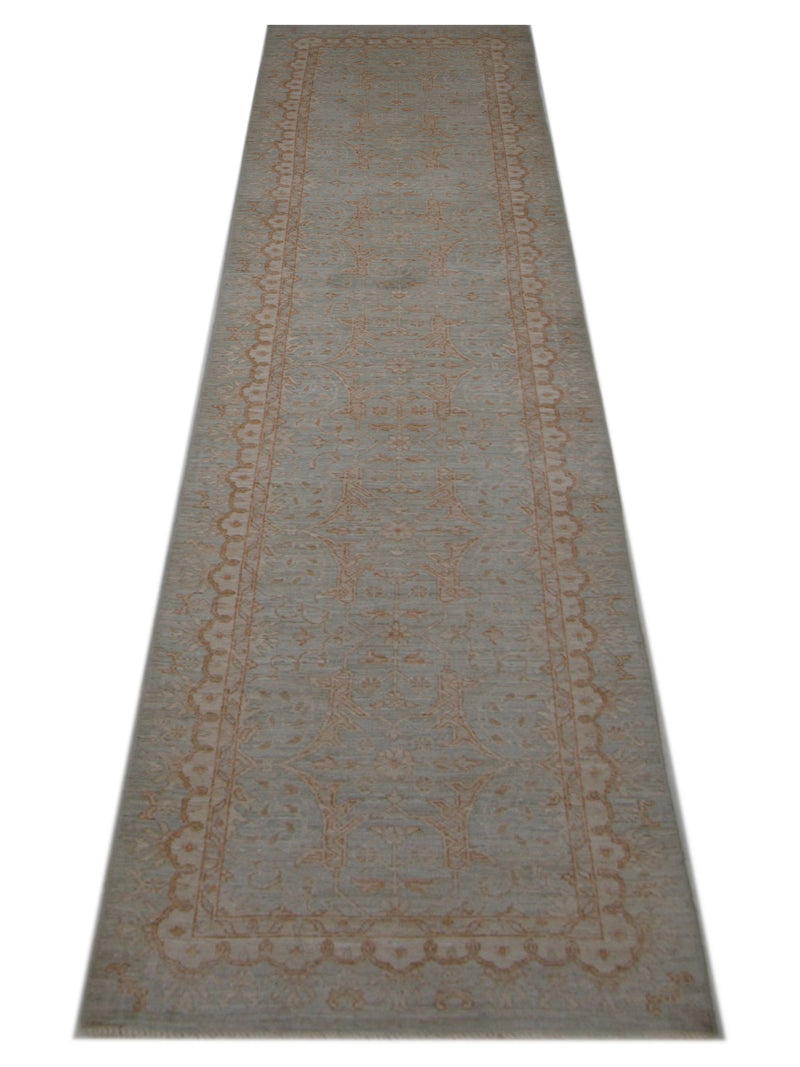 Pacific Ziegler 42876 Blue Blue Transitional Hand Knotted Rug
