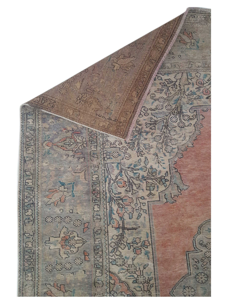 Pacific Vintage 42883 Rust Grey Vintage Hand Knotted Rug