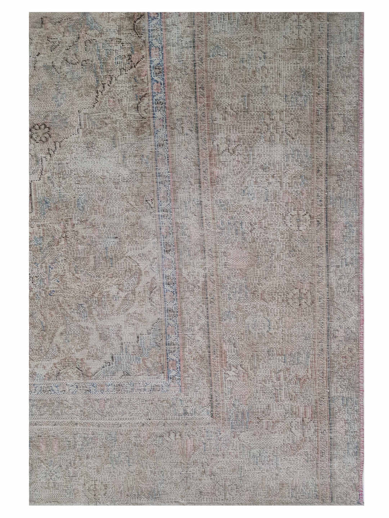Pacific Vintage 42895 Ivory Coral Vintage Hand Knotted Rug