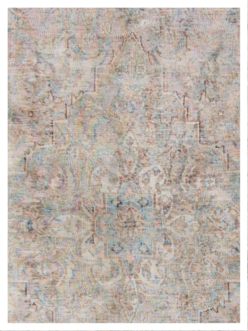 Pacific Vintage 42895 Ivory Coral Vintage Hand Knotted Rug