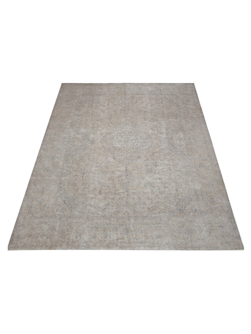 Pacific Vintage 42899 Beige Beige Vintage Hand Knotted Rug