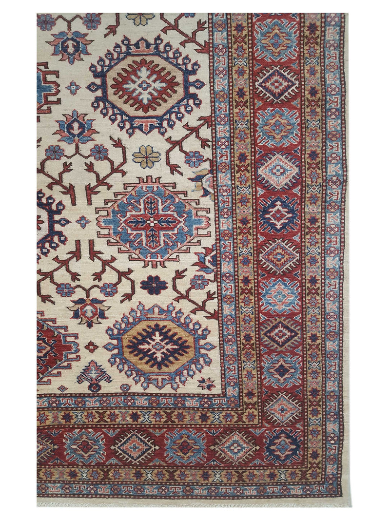 Pacific Kazak Artisan 42911 Ivory Red Traditional Hand Knotted Rug