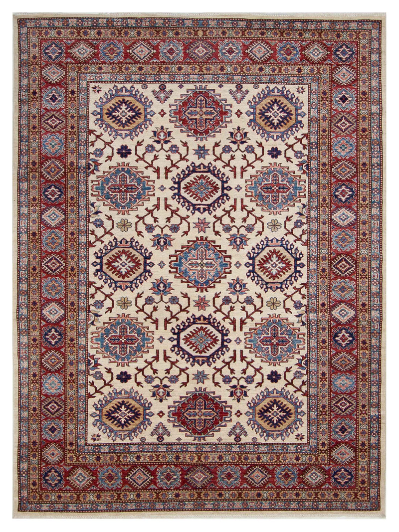 Pacific Kazak Super Ivory Red Traditional